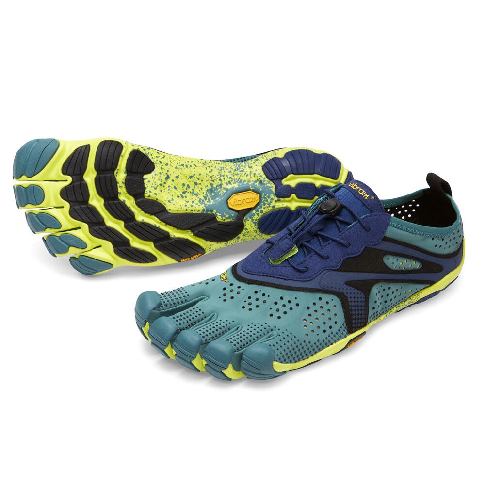 Vibram Five Fingers Mens V-Run - Hiking Shoes Navy - ORI648931